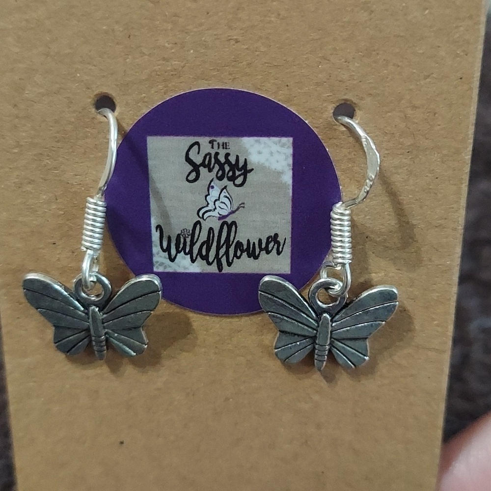 Butterfly Sterling Silver Earrings